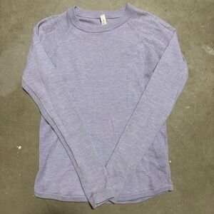 Lululemon Sit in Lotus Merino Wool Purple Lilac Long Sleeve Sweater